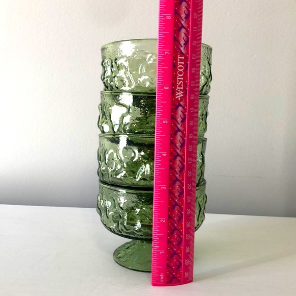 Anchor Hocking Avocado Green Dessert Cups - Picture 7 of 9